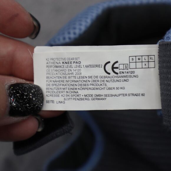 K2 Athena Pads Outdoor Safety Gear Adult Large Blue Wrist Elbow Knee Protection - Picture 12 of 16